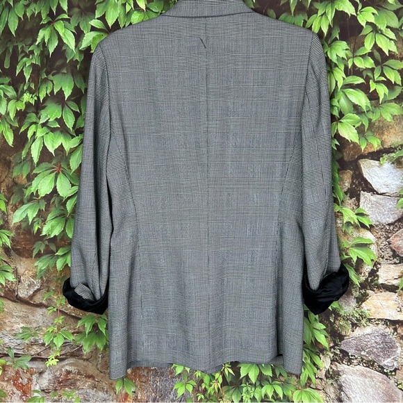 DKNY Plaid Houndstooth Asymmetric Blazer, 10 - Picture 11 of 13